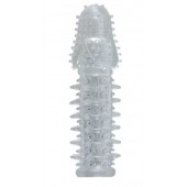 Прозрачная насадка с шишечками и шипами - 13,5 см. - Toyfa Basic - в Майкопе купить с доставкой