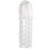 Прозрачная закрытая гелевая насадка - 13,5 см. - Toyfa Basic - в Майкопе купить с доставкой