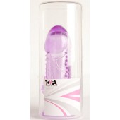 Фиолетовая гелевая насадка с шипами - 13 см. - Toyfa Basic - в Майкопе купить с доставкой