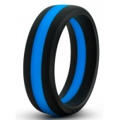 Черно-синее эрекционное кольцо Silicone Go Pro Cock Ring - Blush Novelties - в Майкопе купить с доставкой