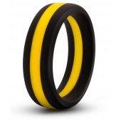 Черно-желтое силиконовое эрекционное кольцо Silicone Go Pro Cock Ring - Blush Novelties - в Майкопе купить с доставкой