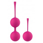 Набор розовых вагинальных шариков PLEASURE BALLS   EGGS DUO BALL SET - Dream Toys