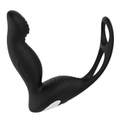 Черный вибромассажер простаты P-PLEASER W ERECTION ENHANCE - Dream Toys - в Майкопе купить с доставкой