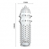 Закрытая прозрачная насадка Crystal sleeve - 14,2 см. - Erowoman-Eroman - в Майкопе купить с доставкой