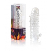 Закрытая прозрачная рельефная насадка Crystal sleeve - 13 см. - Erowoman-Eroman - в Майкопе купить с доставкой