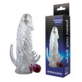 Закрытая прозрачная вибронасадка на пенис Crystal Sleeve Vibe - Erowoman-Eroman - в Майкопе купить с доставкой