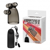 Дымчатая насадка-мастурбатор с вибрацией Vibrating Crystal Cap II - Baile - в Майкопе купить с доставкой