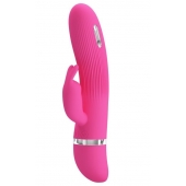 Розовый вибратор Ingram с электростимуляцией - 19,2 см. - Baile - купить с доставкой в Майкопе