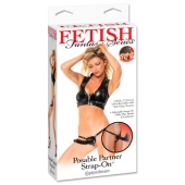 Черный податливый страпон Posable Partner Strap-On - 17,8 см. - Pipedream - купить с доставкой в Майкопе