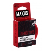 Ультратонкие презервативы в железном кейсе MAXUS Sensitive - 3 шт. - Maxus - купить с доставкой в Майкопе