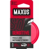 Ультратонкие презервативы в железном кейсе MAXUS Sensitive - 3 шт. - Maxus - купить с доставкой в Майкопе