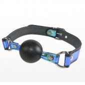 Кляп-шарик на чёрно-синих ремешках - Sitabella - купить с доставкой в Майкопе