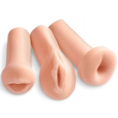 Комплект из 3 мастурбаторов All 3 Holes: вагина, анус, ротик - Pipedream - в Майкопе купить с доставкой