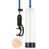 Прозрачная вакуумная помпа Sex Expert с насадкой-вагиной - Sex Expert - в Майкопе купить с доставкой