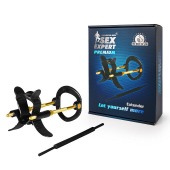 Черно-золотистый экстендер для пениса Sex Expert - Sex Expert - в Майкопе купить с доставкой