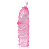 Закрытая рельефная насадка Crystal sleeve snakes в виде змеи с усиками - 14 см. - Erowoman-Eroman - в Майкопе купить с доставкой