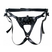 Черный пояс-трусики с насадкой  Soft-Принц  - 17 см. - LOVETOY (А-Полимер) - купить с доставкой в Майкопе