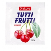 Пробник гель-смазки Tutti-frutti с вишнёвым вкусом - 4 гр. - Биоритм - купить с доставкой в Майкопе