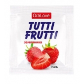 Пробник гель-смазки Tutti-frutti с земляничным вкусом - 4 гр. - Биоритм - купить с доставкой в Майкопе