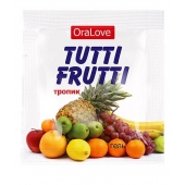 Пробник гель-смазки Tutti-frutti со вкусом тропических фруктов - 4 гр. - Биоритм - купить с доставкой в Майкопе