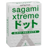 Презервативы Sagami Xtreme SUPER DOTS с точками - 3 шт. - Sagami - купить с доставкой в Майкопе