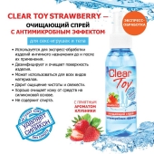 Очищающий спрей для игрушек CLEAR TOY Strawberry - 100 мл. - Биоритм - купить с доставкой в Майкопе