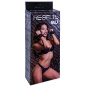 Черные кожаные наручники Naila - Rebelts - купить с доставкой в Майкопе