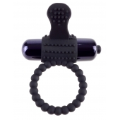 Черное эрекционное виброкольцо Vibrating Silicone Super Ring - Pipedream - в Майкопе купить с доставкой