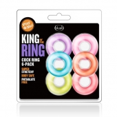 Набор из 6 эрекционных колец King of the Ring - Blush Novelties - в Майкопе купить с доставкой
