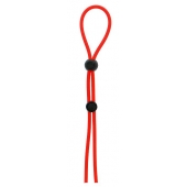 Красное лассо на пенис с двумя бусинами STRETCHY LASSO CAGE - Dream Toys - в Майкопе купить с доставкой