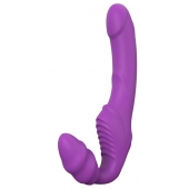 Фиолетовый безремневой вибрострапон DOUBLE DIPPER - Dream Toys - купить с доставкой в Майкопе