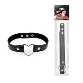 Черный ошейник с сердечком - Notabu - купить с доставкой в Майкопе