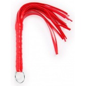 Красная плеть с рукоятью в оплетке - 28 см. - Notabu - купить с доставкой в Майкопе