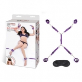 Фиолетовый набор фиксаций на кровати Classic Bedspreader - Lux Fetish - купить с доставкой в Майкопе