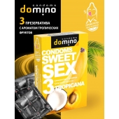 Презервативы для орального секса DOMINO Sweet Sex с ароматом тропических фруктов - 3 шт. - Domino - купить с доставкой в Майкопе