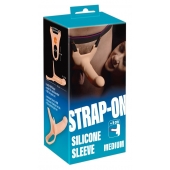 Силиконовый полый страпон на ремнях Silicone Strap-on - 16 см. - Orion - купить с доставкой в Майкопе