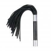 Черная плеть Easytoys Flogger With Metal Grip - 38 см. - Easy toys - купить с доставкой в Майкопе