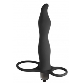 Черная вибронасадка для двойного проникновения Flirtini - 15,9 см. - Lola Games - купить с доставкой в Майкопе