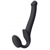 Черный безремневой страпон Silicone Bendable Strap-On S - Strap-on-me - купить с доставкой в Майкопе