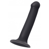 Черный фаллос на присоске Silicone Bendable Dildo M - 18 см. - Strap-on-me - купить с доставкой в Майкопе