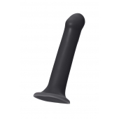 Черный фаллос на присоске Silicone Bendable Dildo L - 19 см. - Strap-on-me - купить с доставкой в Майкопе