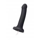 Черный фаллос с имитацией эякуляции Silicon Cum Dildo L - 19,6 см. - Strap-on-me - купить с доставкой в Майкопе