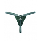 Изумрудные трусики с кольцом для страпона Ladys Arsenal - БДСМ Арсенал - купить с доставкой в Майкопе