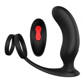 Черный массажер простаты REMOTE P-PLEASER - Dream Toys - в Майкопе купить с доставкой