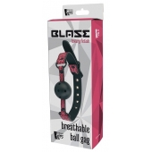 Черно-розовый кляп-шарик с отверстиями BALL GAG - Dream Toys - купить с доставкой в Майкопе