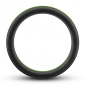 Черно-зеленое эрекционное кольцо Silicone Go Pro Cock Ring - Blush Novelties - в Майкопе купить с доставкой