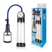 Прозрачная вакуумная помпа Sex Expert с манометром - Sex Expert - в Майкопе купить с доставкой