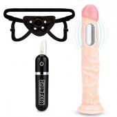 Регулируемые трусики с вибрирующей насадкой - 21 см. - Lux Fetish - купить с доставкой в Майкопе