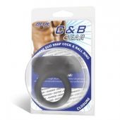 Черное двойное силиконовое кольцо С B GEAR - BlueLine - в Майкопе купить с доставкой