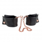 Черные мягкие наручники Entice French Cuffs с цепью - California Exotic Novelties - купить с доставкой в Майкопе